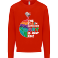 The Earth Without Art Is Just EH Artist Mens Sweatshirt Jumper Bright Red