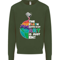 The Earth Without Art Is Just EH Artist Mens Sweatshirt Jumper Forest Green