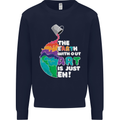 The Earth Without Art Is Just EH Artist Mens Sweatshirt Jumper Navy Blue