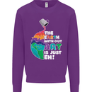 The Earth Without Art Is Just EH Artist Mens Sweatshirt Jumper Purple