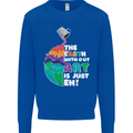 The Earth Without Art Is Just EH Artist Mens Sweatshirt Jumper Royal Blue