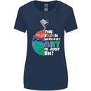 The Earth Without Art Is Just EH Artist Womens Wider Cut T-Shirt Navy Blue