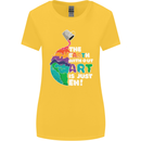 The Earth Without Art Is Just EH Artist Womens Wider Cut T-Shirt Yellow
