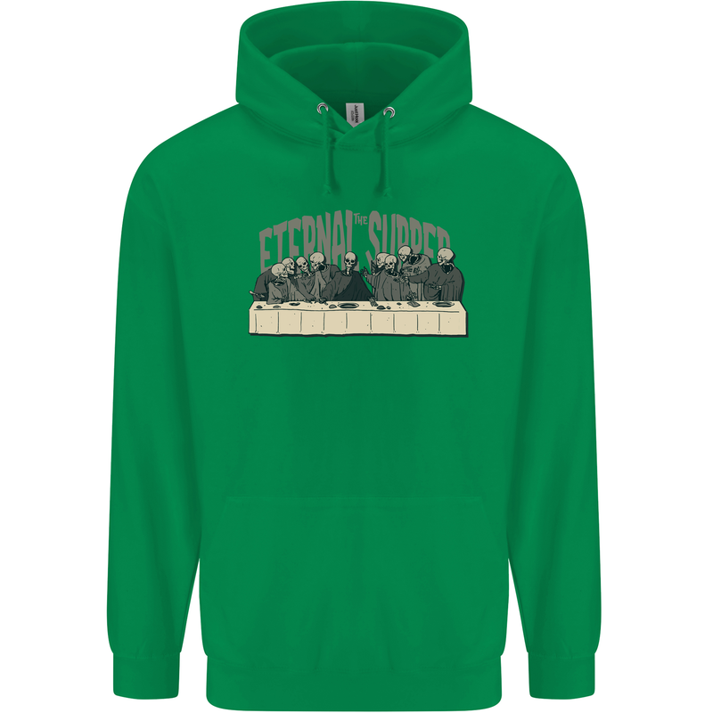 The Eternal Supper Last Parody Atheist Skulls Childrens Kids Hoodie Irish Green