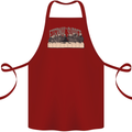 The Eternal Supper Last Parody Atheist Skulls Cotton Apron 100% Organic Maroon