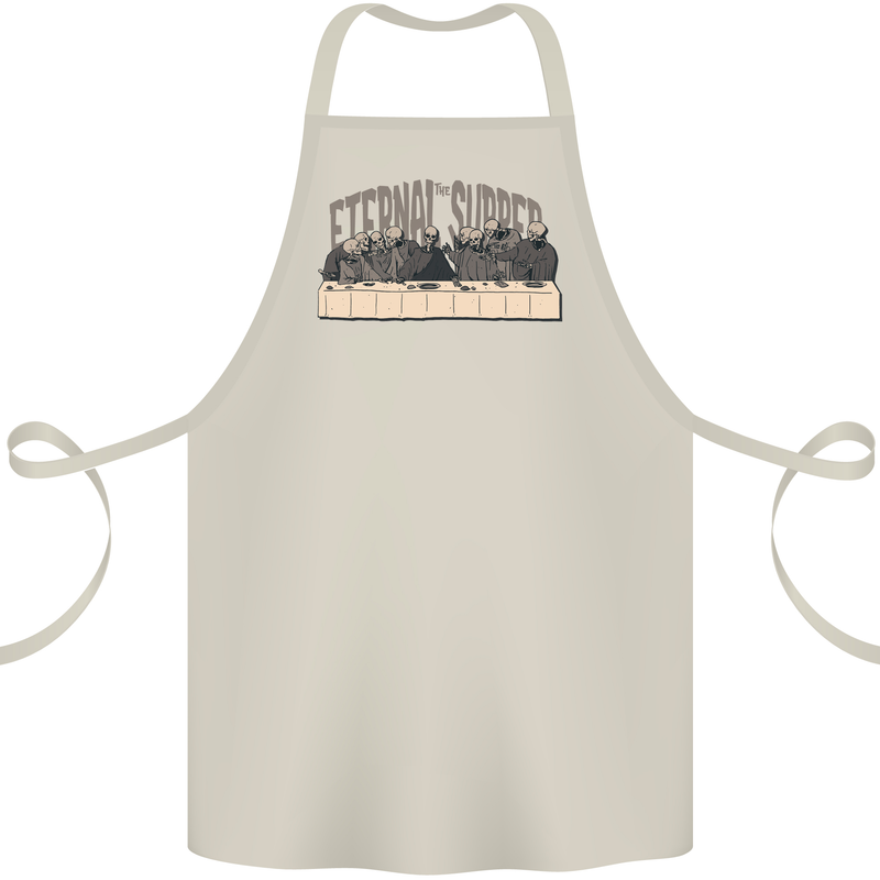 The Eternal Supper Last Parody Atheist Skulls Cotton Apron 100% Organic Natural