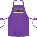 The Eternal Supper Last Parody Atheist Skulls Cotton Apron 100% Organic Purple