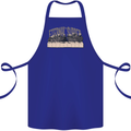 The Eternal Supper Last Parody Atheist Skulls Cotton Apron 100% Organic Royal Blue