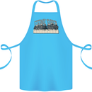 The Eternal Supper Last Parody Atheist Skulls Cotton Apron 100% Organic Turquoise