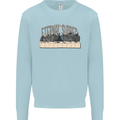 The Eternal Supper Last Parody Atheist Skulls Kids Sweatshirt Jumper Light Blue
