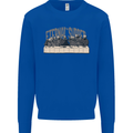 The Eternal Supper Last Parody Atheist Skulls Kids Sweatshirt Jumper Royal Blue