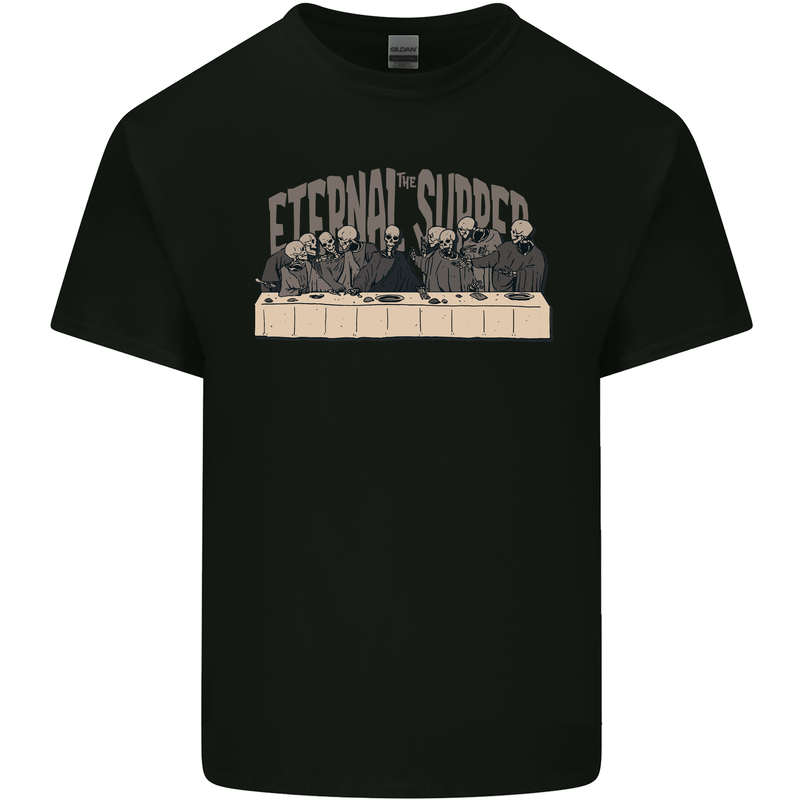 The Eternal Supper Last Parody Atheist Skulls Kids T-Shirt Childrens Black