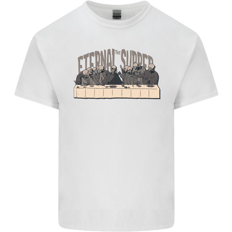 The Eternal Supper Last Parody Atheist Skulls Kids T-Shirt Childrens White