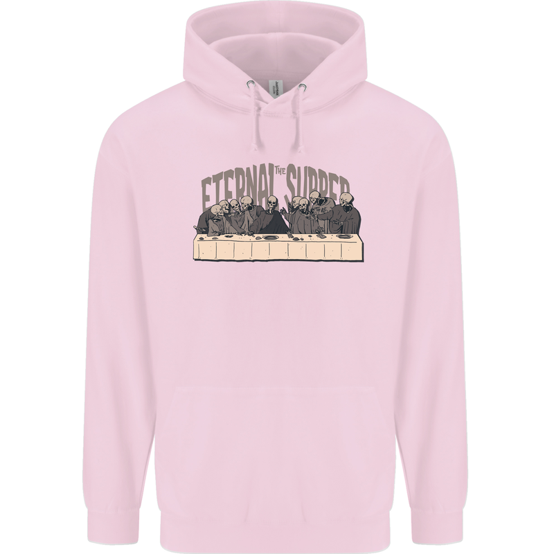 The Eternal Supper Last Parody Atheist Skulls Mens 80% Cotton Hoodie Light Pink
