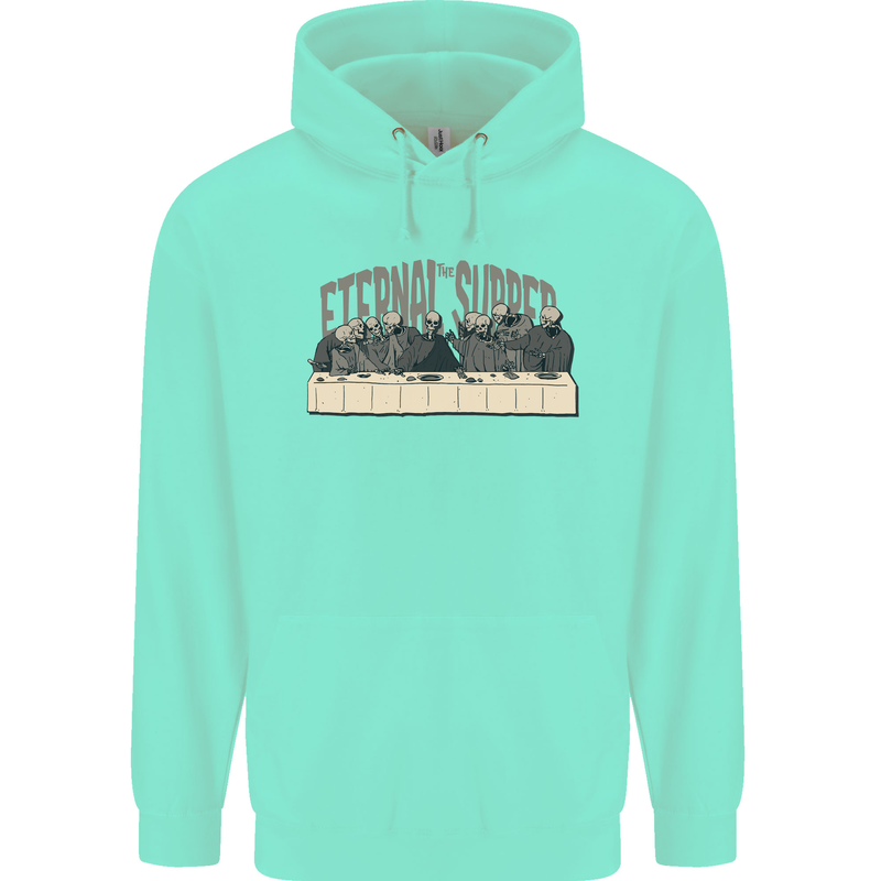 The Eternal Supper Last Parody Atheist Skulls Mens 80% Cotton Hoodie Peppermint