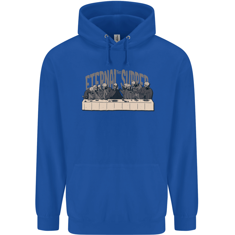 The Eternal Supper Last Parody Atheist Skulls Mens 80% Cotton Hoodie Royal Blue