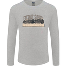 The Eternal Supper Last Parody Atheist Skulls Mens Long Sleeve T-Shirt Sports Grey
