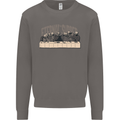 The Eternal Supper Last Parody Atheist Skulls Mens Sweatshirt Jumper Charcoal