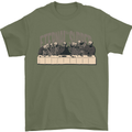 The Eternal Supper Last Parody Atheist Skulls Mens T-Shirt 100% Cotton Military Green