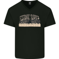 The Eternal Supper Last Parody Atheist Skulls Mens V-Neck Cotton T-Shirt Black