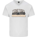 The Eternal Supper Last Parody Atheist Skulls Mens V-Neck Cotton T-Shirt White