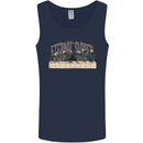 The Eternal Supper Last Parody Atheist Skulls Mens Vest Tank Top Navy Blue