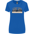 The Eternal Supper Last Parody Atheist Skulls Womens Wider Cut T-Shirt Royal Blue
