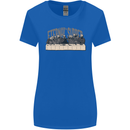 The Eternal Supper Last Parody Atheist Skulls Womens Wider Cut T-Shirt Royal Blue