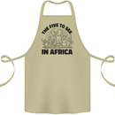 The Five Wild Animas to See in Africa Cotton Apron 100% Organic Khaki
