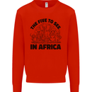 The Five Wild Animas to See in Africa Kids Sweatshirt Jumper Bright Red