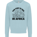 The Five Wild Animas to See in Africa Kids Sweatshirt Jumper Light Blue