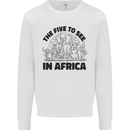 The Five Wild Animas to See in Africa Kids Sweatshirt Jumper White