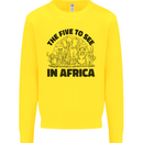 The Five Wild Animas to See in Africa Kids Sweatshirt Jumper Yellow