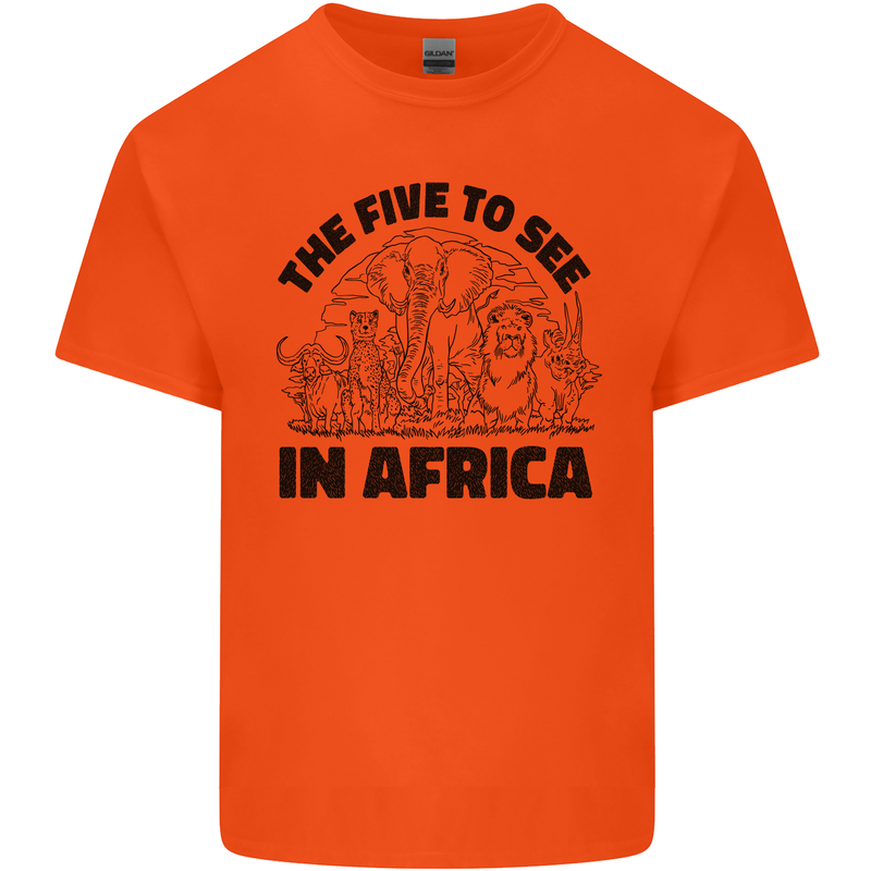 The Five Wild Animas to See in Africa Kids T-Shirt Childrens Orange
