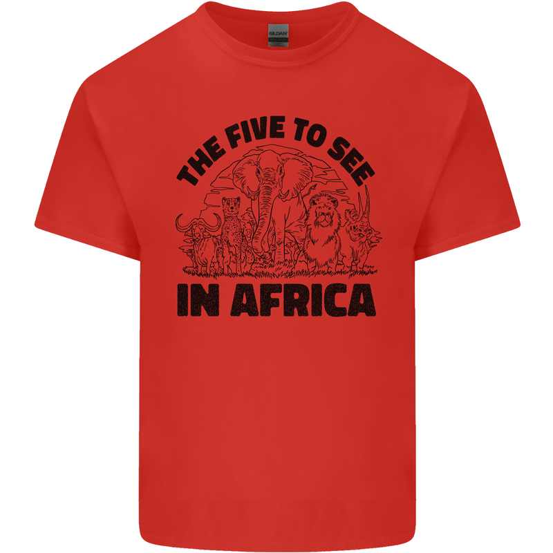 The Five Wild Animas to See in Africa Kids T-Shirt Childrens Red