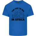 The Five Wild Animas to See in Africa Kids T-Shirt Childrens Royal Blue