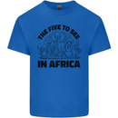 The Five Wild Animas to See in Africa Kids T-Shirt Childrens Royal Blue