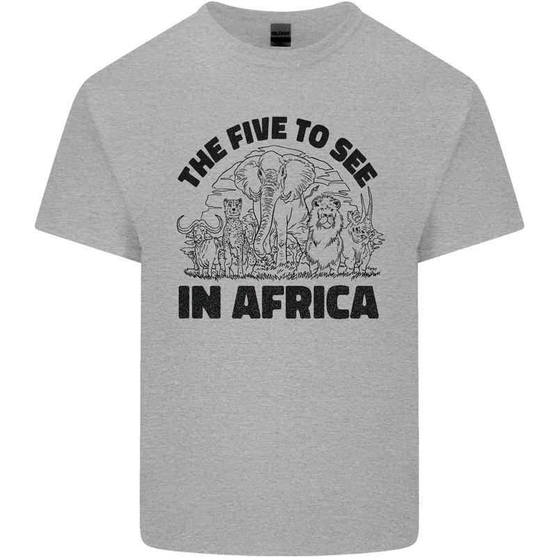 The Five Wild Animas to See in Africa Kids T-Shirt Childrens Sports Grey