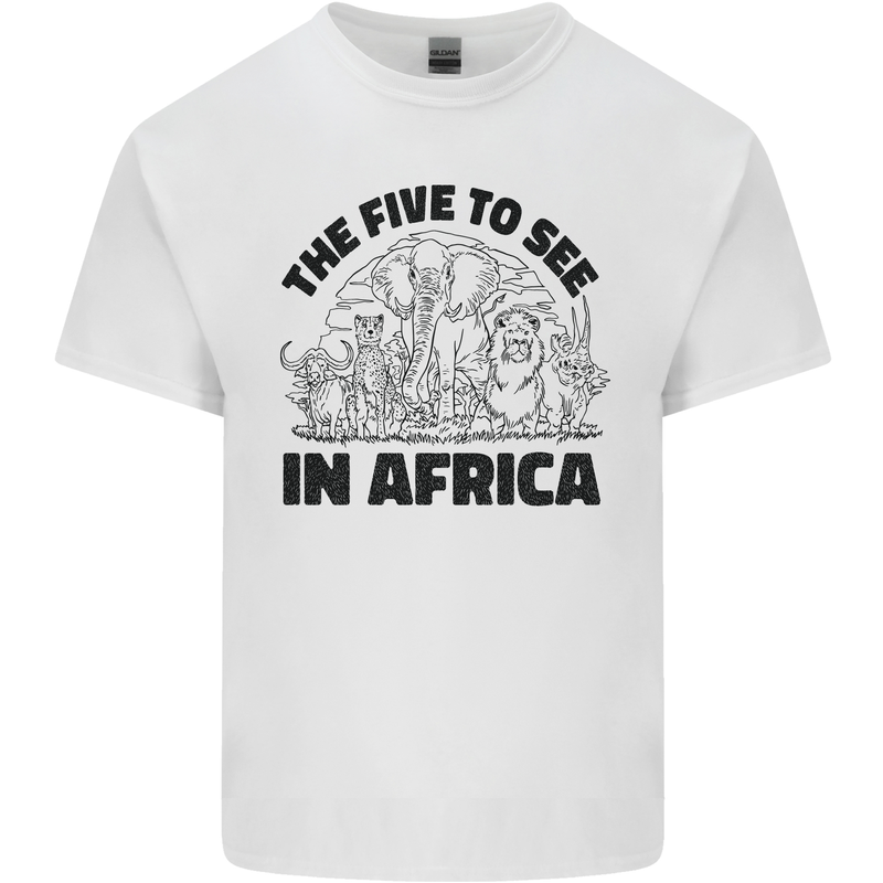 The Five Wild Animas to See in Africa Kids T-Shirt Childrens White