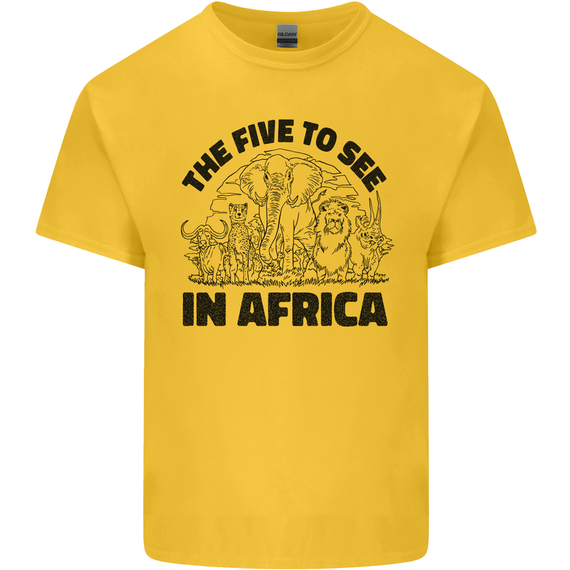 The Five Wild Animas to See in Africa Kids T-Shirt Childrens Yellow