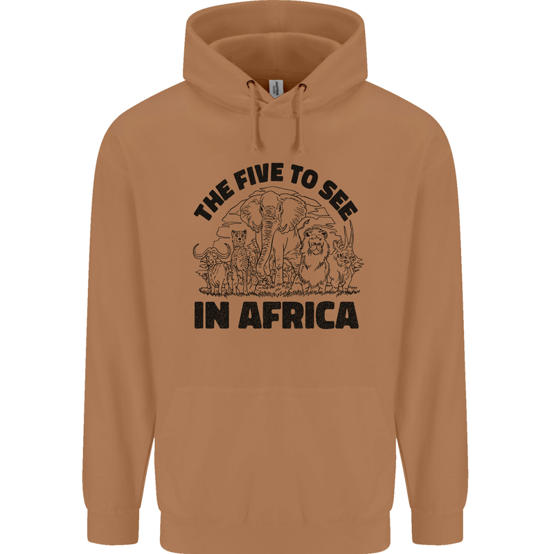 The Five Wild Animas to See in Africa Mens 80% Cotton Hoodie Caramel Latte