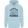 The Five Wild Animas to See in Africa Mens 80% Cotton Hoodie Light Blue