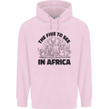 The Five Wild Animas to See in Africa Mens 80% Cotton Hoodie Light Pink