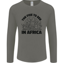 The Five Wild Animas to See in Africa Mens Long Sleeve T-Shirt Charcoal