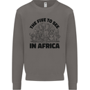 The Five Wild Animas to See in Africa Mens Sweatshirt Jumper Charcoal