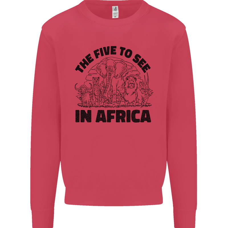 The Five Wild Animas to See in Africa Mens Sweatshirt Jumper Heliconia