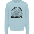 The Five Wild Animas to See in Africa Mens Sweatshirt Jumper Light Blue