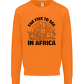 The Five Wild Animas to See in Africa Mens Sweatshirt Jumper Orange