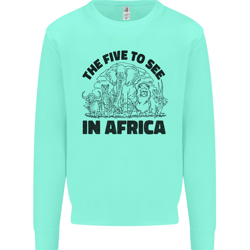 The Five Wild Animas to See in Africa Mens Sweatshirt Jumper Peppermint