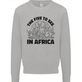The Five Wild Animas to See in Africa Mens Sweatshirt Jumper Sports Grey